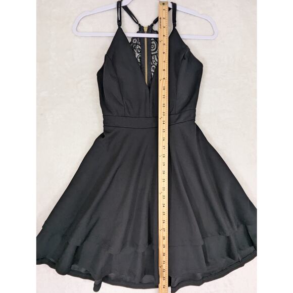 Honey and Rosie Black Party Cocktail Mini Dress Size Small - Picture 6 of 8